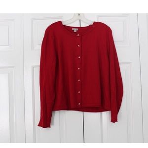 J. Jill red cardigan size Large
